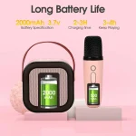K12 Wireless Bluetooth Speaker with 2 Microphone RGB Portable Music Player Karaoke Machine for  Family Singing Children's Gifts 6