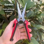 1PC Pruning Shear Branch Scissors Stainless Steel Non-Slip Handle Sharp Pruning for Household Garden Fruit Tree Trimming Tools