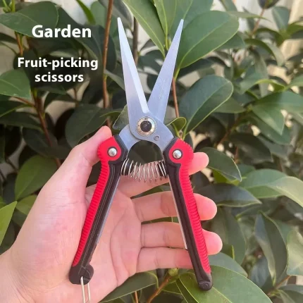 1PC Pruning Shear Branch Scissors Stainless Steel Non-Slip Handle Sharp Pruning for Household Garden Fruit Tree Trimming Tools