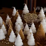 Christmas Tree Candle Silicone Mold DIY Gypsum Cement Christmas Tree Shape Silicone Resin Mold 2
