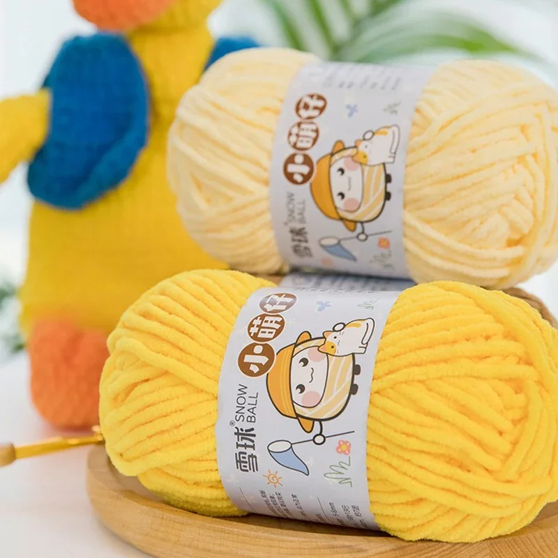 50g/Ball Thick Soft Knitting Yarn for DIY Scarf Hat Crochet Chunky Thread Handmade Velvet Chenille Yarn Kit for Sweater 50g/Ball Thick Soft Knitting Yarn for DIY Scarf Hat Crochet Chunky Thread Handmade Velvet Chenille Yarn Kit for Sweater