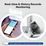 MOES Tuya Zigbee Smart Temperature Humidity Sensor Indoor Hygrometer APP Monitoring Works With Alexa Google Home Battery Powered 2