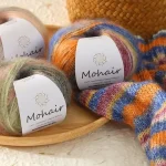 Gradient Mohair Soft Cotton Yarn DIY Crochet Hand Knitting Yarn Segment Dyed Wool Yarn For Baby Sweater Hat Scarf 6
