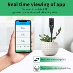 Smart Soil PH Meter 0.0~14.0pH Bluetooth Soil Tester Data Logger Temp Acidity Analyzer for Hydroponics Planting Garden Farmland 4