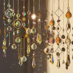 Hanging Crystal Pendant Garden Suncatcher Wind Chimes Rainbow Prism Crystal Chain for Window Drop Bell Christmas Tree Home Decor 3