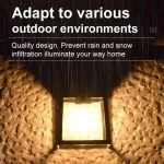 Powerful Solar Wall Light Outdoor Waterproof LED Lamp House Garden Fence Decoration Light Sensor Solar Energy Wall Lantern LED 3