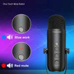 Haomuren Professional USB Streaming Podcast PC Microphone Studio Cardioid Condenser Mic Kit with Boom Arm For Recording YouTube 4