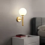 Modern Wall Lamp Simple Living Room Bedroom Wall Mounted Lampshade Iron Material Lighting Fixture 2