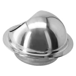 1pc Stainless Steel Vent Cap Exterior Wall Air Outlet Grille Round Heating Cooling Vent Cover Hemispherical Hood Design 4