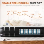 JHK Queen Twin Size Air Mattress Blow Up Double Height Non-Slip Bottom Weight Capacity 660 lbs Air Bed for Bed Home or Camping 5