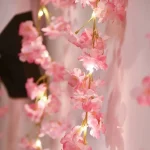 2M 20LEDs Cherry Blossom String Light Garland Artificial Flower Vines Fairy Lights for Bedroom Wedding Party Holiday Decoration 5
