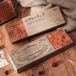 70 pcs English letters and numbers Wooden Rubber Stamps Sets Diy Rubber Stamp For Card Making Scrapbooking supplies 2