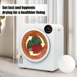 13.2LB Portable Clothes Dryer, 3.5 Cu.Ft Tumble Laundry Dryer w/LCD Touch Screen 3