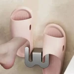 Non Perforated Simple Shoe Storage Rack Bathroom Door with Drainage on The Back Wall Bathroom Slipper Rack Wall Mounted Hook 3