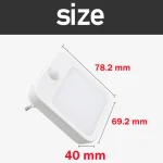 Motion Sensor LED Night Lights EU Plug Dimmable Cabinet Light for Baby Bedside Bedroom Corridor Wireless Night Lamp Lighting 6