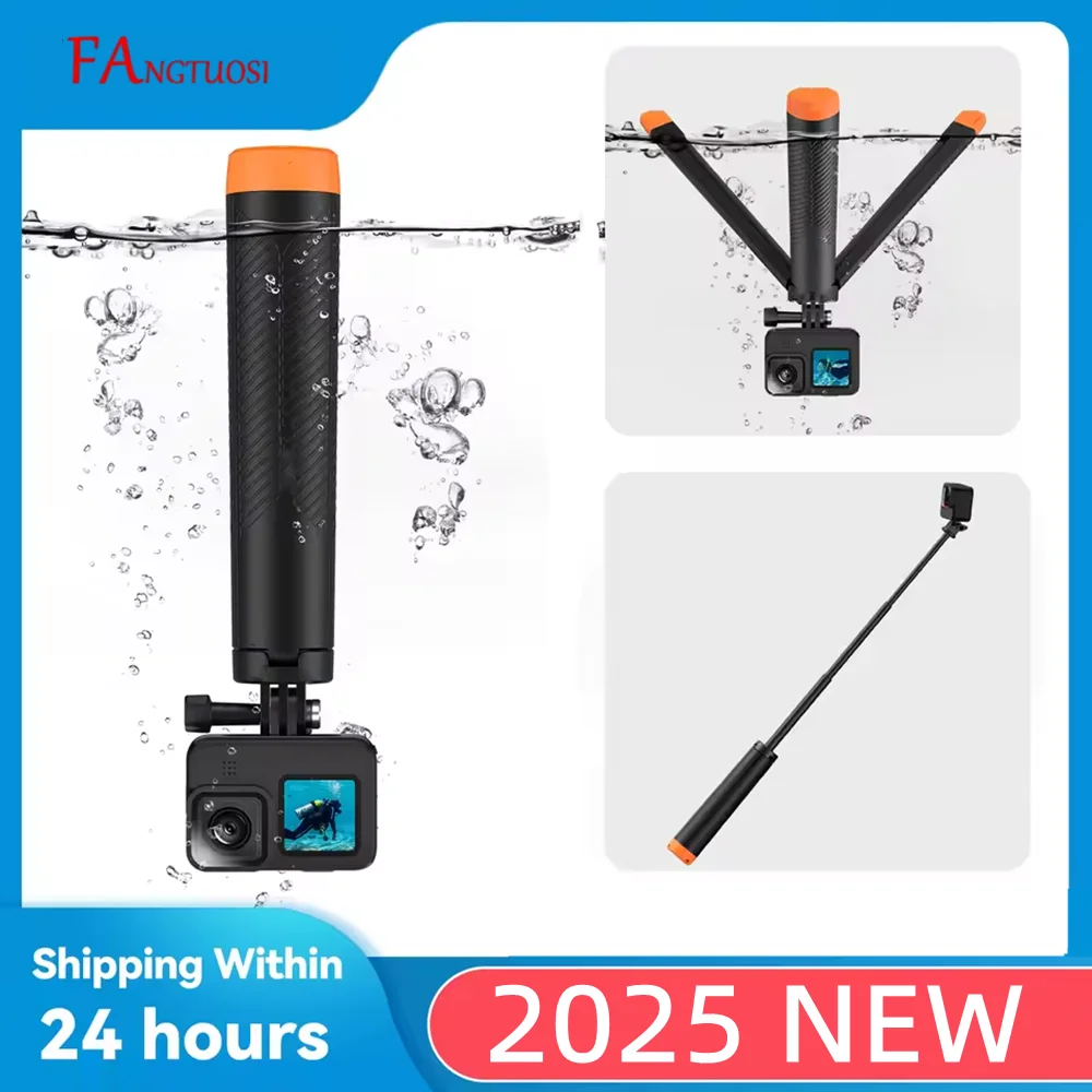 FANGTUOSI Underwater Buoyancy bar Diving Extendable Selfie Stick Tripod For Gopro Insta360 DJI OSMO Action Camera Accessories FANGTUOSI Underwater Buoyancy bar Diving Extendable Selfie Stick Tripod For Gopro Insta360 DJI OSMO Action Camera Accessories