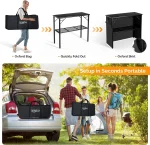 45" Commercial Grade Portable Bar Table for Events, Mobile Bartending Station, Outdoor Indoor Pop Up Bar Table with Skirt PP 5