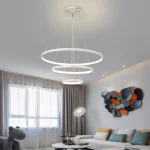 Modern led dining room chandeliers simple ring chandelier living  bedroom Lights home indoor lighting decorative Pendant Lamps 3