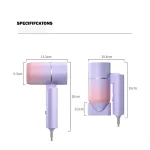 MIni  Folding Hairdryer 220V-240V 750W with Carrying Bag Hot Air Anion Hair Care for Home Travel Hair Dryer Blow Drier Portable 5
