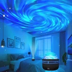 1pc Star Projector, Galaxy Projector, Water Ocean Wave Projector For Bedroom Night Light  Room Decor With 7-Colors Patterns 4