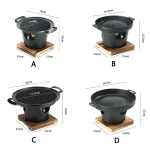 Detachable Japanese Alcohol Stove Korean Portable Non-stick Mini Barbecue Stove Barbecue Grill Camping 6