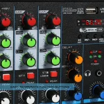 4 Channel Mixer DJ Mixing Console with Bluetooth 48V Phantom Power Monitor Karaoke System USB Mixer Audio 5