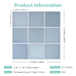 1/10pcs 3D Decorative Tile Stickers, Self-adhesive 3D Wall Stickers for Kitchen and Bathroom, Water Mold Resistant, 30x30cm 6