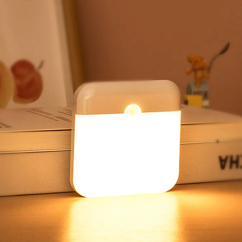 LED Night Light, Human Motion Sensor Lamp USB C Rechargeable Closet Light, Wireless LED Wall lamp For Stairs Closet Kitchen Bed LED Night Light, Human Motion Sensor Lamp USB C Rechargeable Closet Light, Wireless LED Wall lamp For Stairs Closet Kitchen Bed