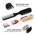 New Style Barber Neck Duster Brush Double-Sided Striped Salon Styling Tools For Hair Removal Facial Beard Clean Shaving Brushes 3