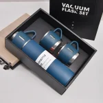 500ML Stainless Steel Vacuum Flask Gift Set Office Business Style Thermos Bottle Outdoor Hot Water Thermal Insulation Couple Cup 3