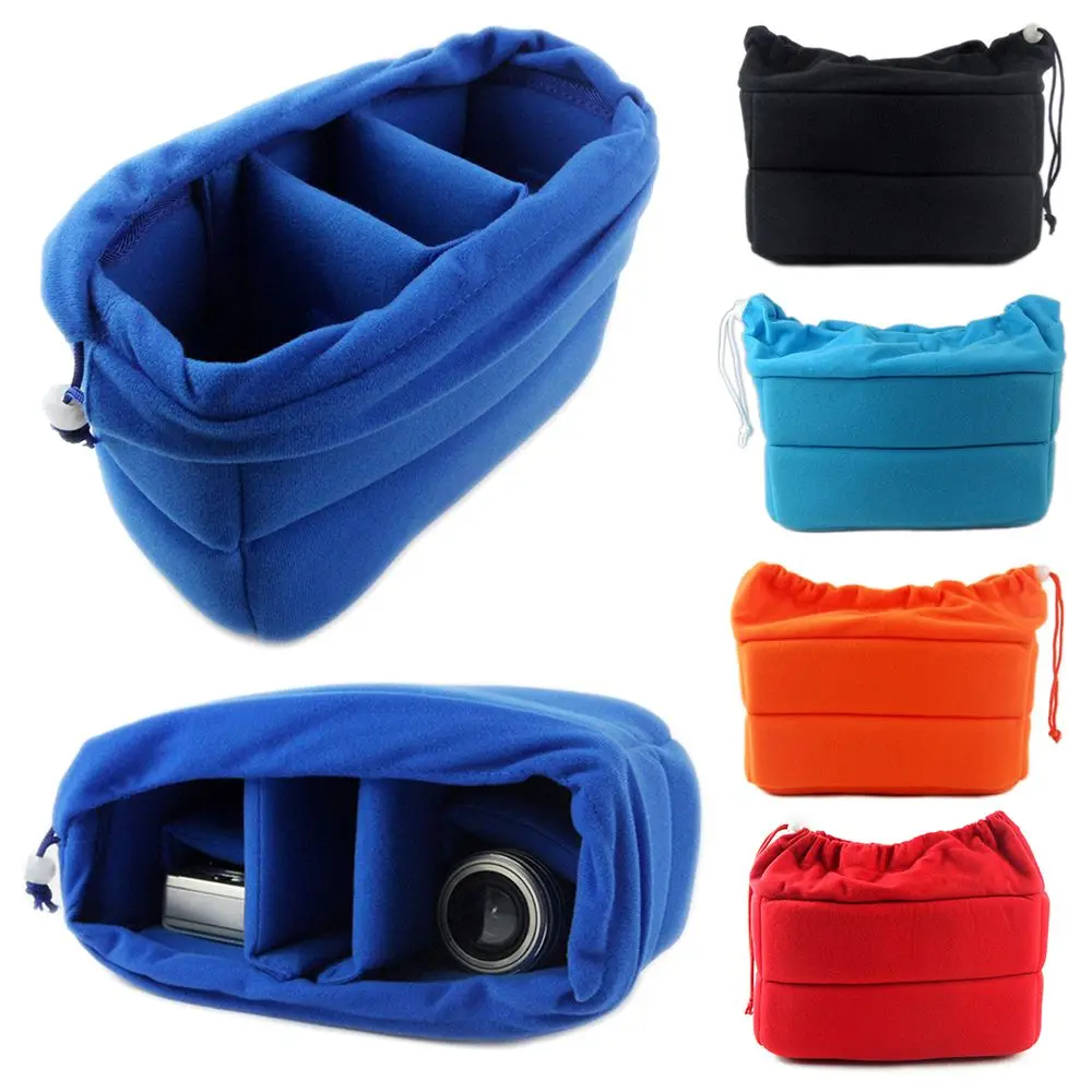 Camera Insert Bag Partition Padded Bag Velvet Shockproof Protection Camera Lens Case Soft Bag for Canon Nikon Sony DSLR Cameras Camera Insert Bag Partition Padded Bag Velvet Shockproof Protection Camera Lens Case Soft Bag for Canon Nikon Sony DSLR Cameras