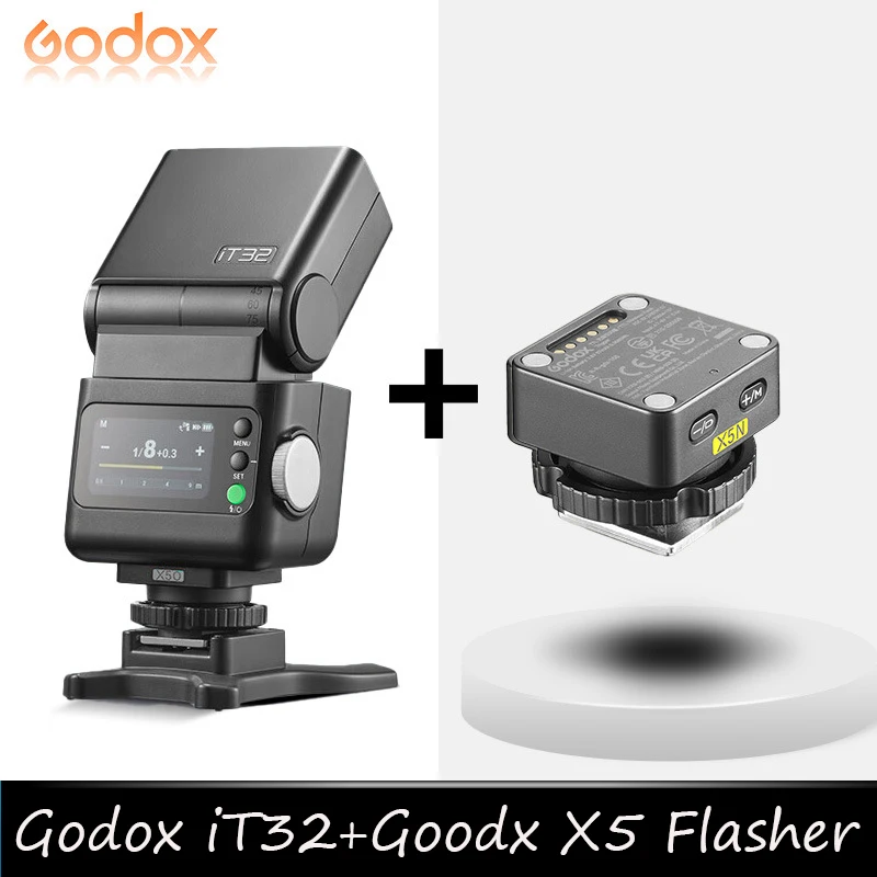 Godox X5 C/S/N/F/O Wireless TTL Magnetic Flash Trigger with Godox iT32 iFlash Camera Flash TTL HSS Rotating Head on Camera Flash Godox X5 C/S/N/F/O Wireless TTL Magnetic Flash Trigger with Godox iT32 iFlash Camera Flash TTL HSS Rotating Head on Camera Flash