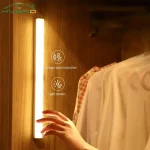 Night Lights Wireless LED Motion Sensor Lamp USB Rechargeable Magnetic For Wardrobe Room Closet Kitchen Aisle Tube Detector Bulb 2