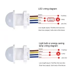 PIR Motion Sensor Detector Smart Switch Home Indoor Outdoor Infrared Light 110V 220V Time Delay Mode Adjust Lighting Switch 3