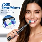 3D Rotating Electric Toothbrush 5 Modes USB Fast Rechargeable Rotary Electric Toothbrush with Travel Case 4 Brush Heads 3