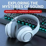 Shoumi Newest Wireless Headphones Bluetooth Earphones Large Headset Helmets with Mic Support TF-Card Mp3 Play display screen 3