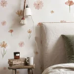 Boho Flowers Wall Stickers Child Watercolor Bedroom Living Room Home Decor Art Eco-frienly Removable Decals PVC Murals 3
