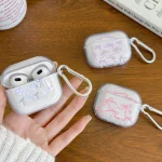 Pink Bow Designed Case For AirPods 4 3 1 2 Gen Earphone Protecitve Case For AirPods Pro2, Pro3,Pro Cover with Keychain Accessory 2