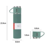 500ML Stainless Steel Vacuum Flask Gift Set Office Business Style Thermos Bottle Outdoor Hot Water Thermal Insulation Couple Cup 5