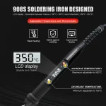JCD Soldering Iron 908S Series 60W/80W Multi-function Button Adjustable Temperature 110V/220V LCD Digital Display Welding Tools 4