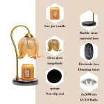 Tulip Flower Warm Candle Lamp French Retro Bedroom Bedside Lamp Fireless Fragrance Atmosphere Table Lamp 2