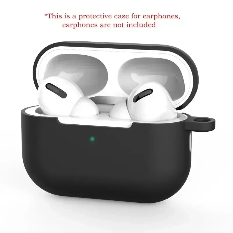 For AirPods Pro Protective Case Silicone New Solid Color Apple Bluetooth Headset Soft Case Protective Cover For AirPods Pro Protective Case Silicone New Solid Color Apple Bluetooth Headset Soft Case Protective Cover