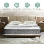 10/12/14 Inch Queen Size Mattress Hybrid Mattress,Fiberglass Free,Medium Feel,Motion Isolation,Certified Safe,Mattress in A Box 6