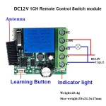 433Mhz Remote Control Wireless Switch DC 12V 1CH RF 10A Relay Receiver and 2CH Transmitter For Door Electromagnetic Lock 5