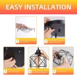 Vintage Chandelier Led Ceiling Lighting Nordic Style Hanging Lamp Dining Living Room Home Christmas Decor Pendant Light kitchen 6