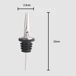 4Pcs Black/Rose Gold/Silver Liquor Pourers, Stainless Steel Liquor Bottle Pourers for Alcohol, Bar Accessories Pour Spouts 6