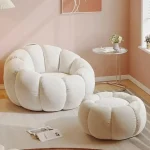Lazy Pumpkin Sofa Nordic-Style Single Sofa Chair EPS Particle Filling Soft Comfortable Home Living Room Balcony Bedroom Sofa set 5