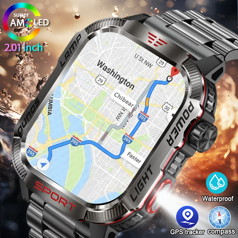 New Military GPS Smart Watch Men Flashlight Compass Waterproof 600mAh Battery Outdoor Sport Tracker Bluetooth Call Smartwatch New Military GPS Smart Watch Men Flashlight Compass Waterproof 600mAh Battery Outdoor Sport Tracker Bluetooth Call Smartwatch