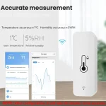 ZigBee 3.0 Smart Temperature And Humidity Sensor Tuya WiFi Indoor Hygrometer APP Monitor Real-time Updates APP Amart Home Alexa 6