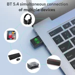 2IN1Mini USB AX900Mbps WiFi6 BT5.4 Network Card 2.4G&5GHz Dongle Wireless Receiver Adapter Driver Free For PC Laptop Win10/11 2